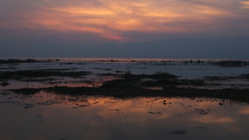 Sunset on Inle Lake